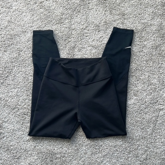 Black mesh Womens Nike Leggings - Picture 3 of 5